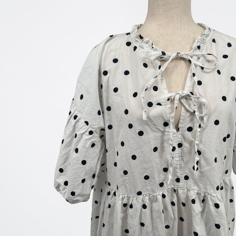 ASOS White and Black Polka Dot Dress
